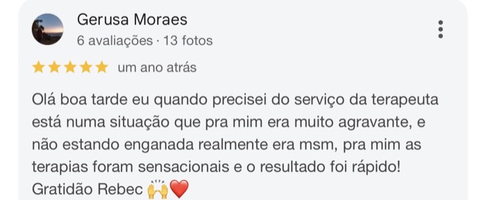 Avaliação de cliente no Google