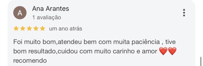 Avaliação de cliente no Google